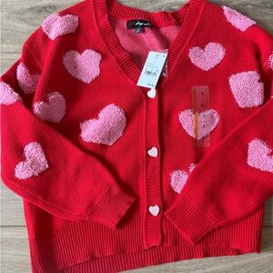 Wild Fable Red Heart Cardigan